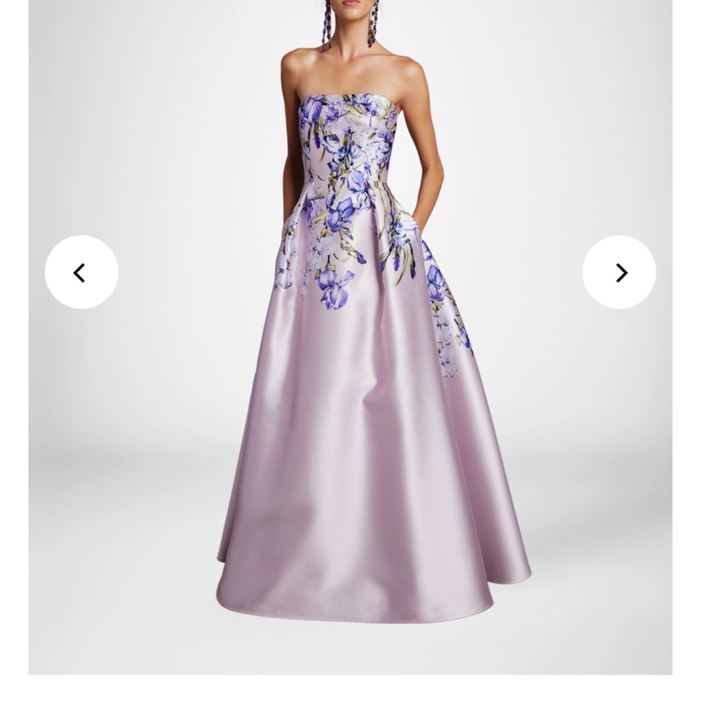 Frascara Lilac strapless gown